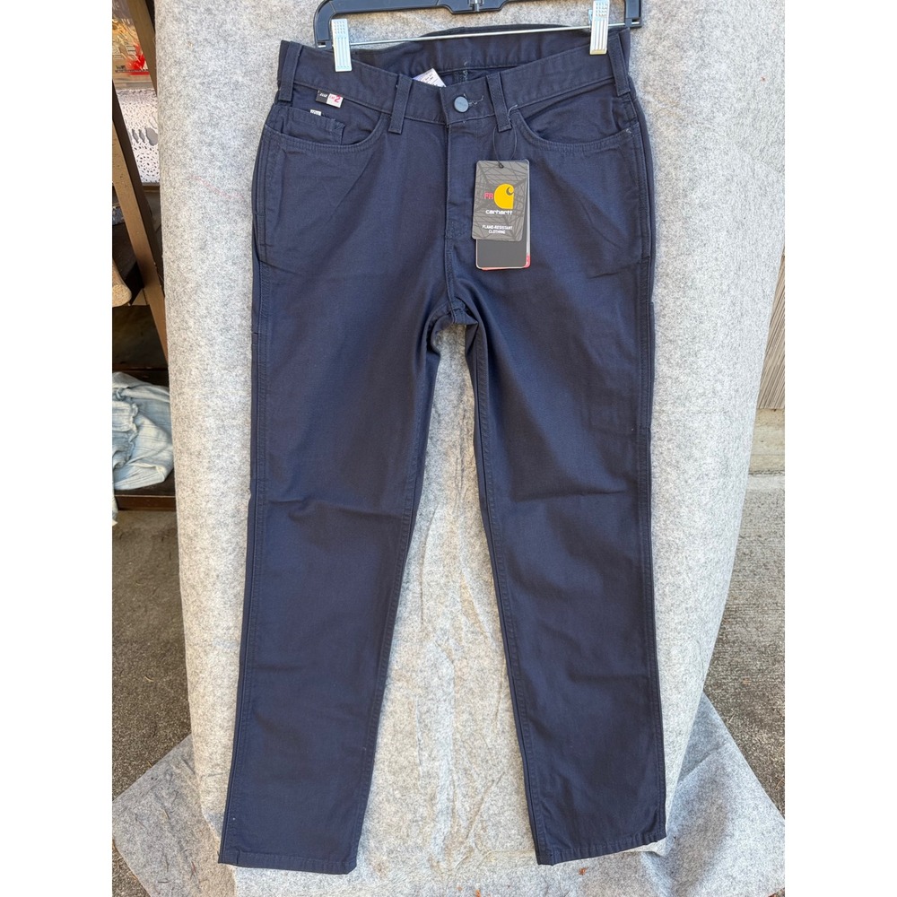 Carhartt FR Rugged Flex Canvas Pants Womens 6 Regular Navy Blue 102689-410 NWT
